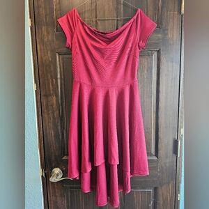 Elegant Burgundy Dress